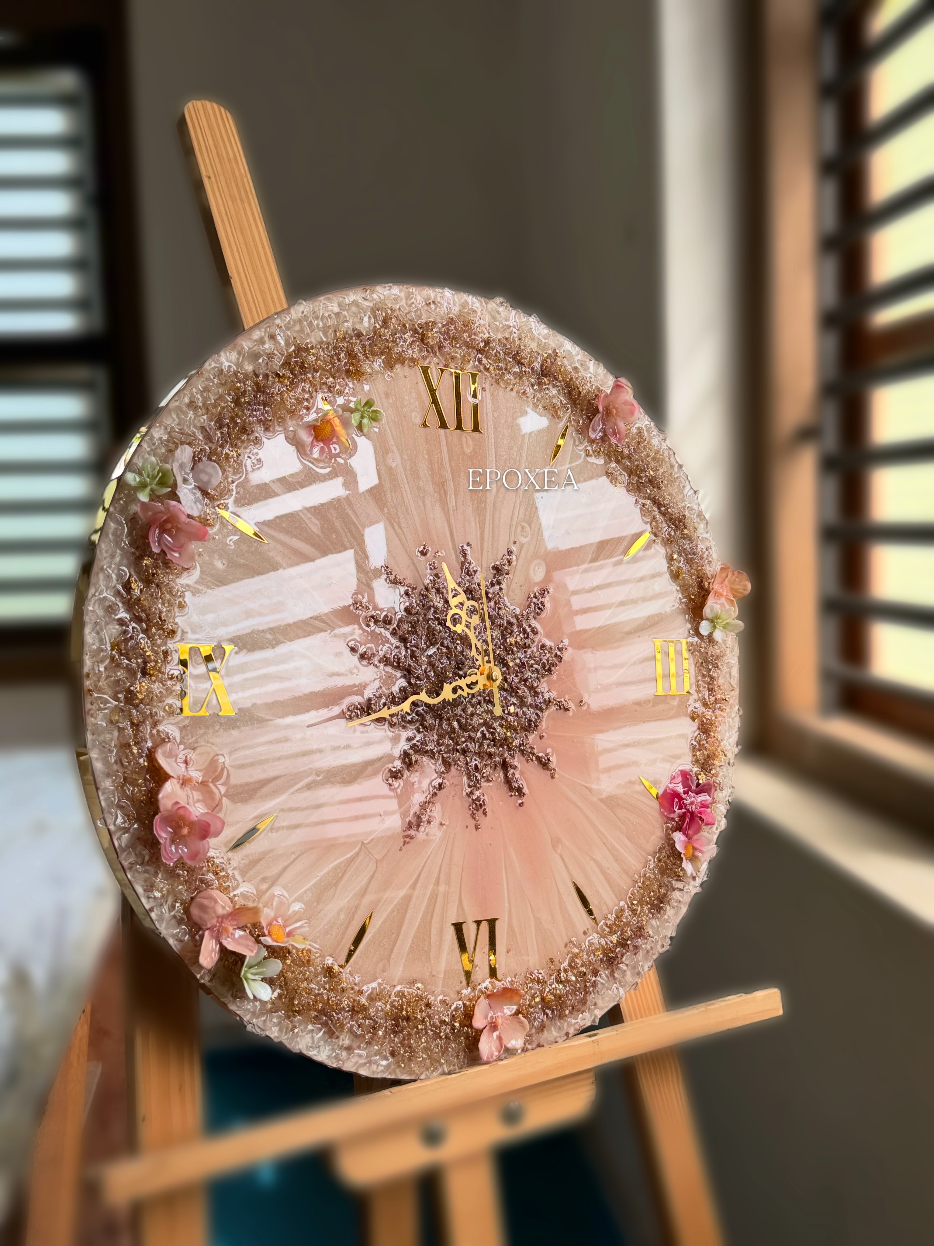 Rose Blush Floral Timepiece